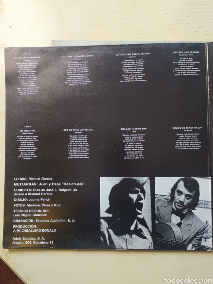 Discos de vinilo: LP Manuel Gerena - Foto 4