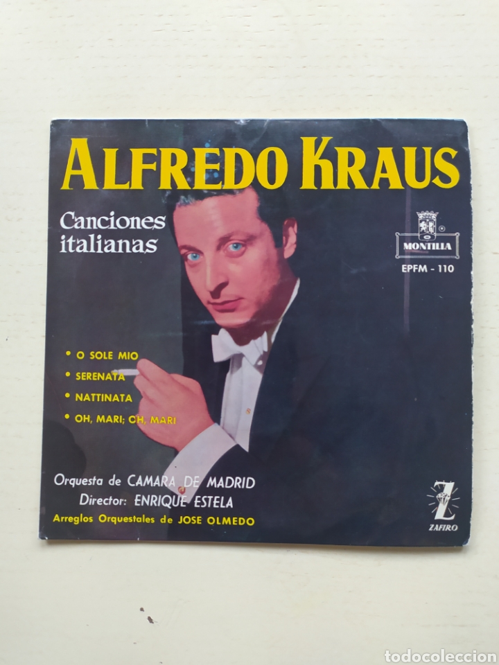 Discos de vinilo: Single Alfredo Kraus 1959 - Foto 1