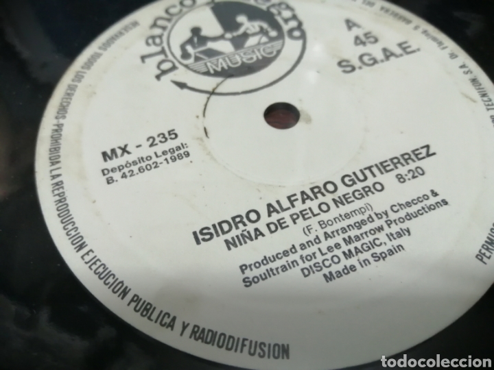 Vinyl-Schallplatten: LOTT162 MAXI SINGIE ISIDRO ALFARO GUTIERREZ NI&Ntilde;A DE PELO NEGRO CIERTO USO NO ESTA MAL DEL TODO