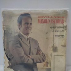 Discos de vinilo: MANOLO ESCOBAR - TU ME JURASTE / LA MINIFALDA - SINGLE 1971