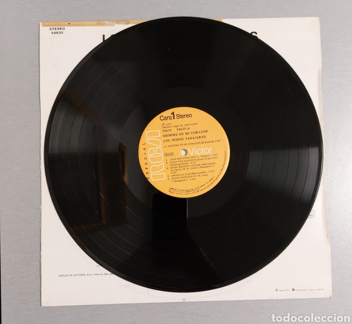 Discos de vinilo: DISCO DE VINILO .LOS INDIOS TABAJARAS SIEMPRE EN MI CORAZON - Foto 3