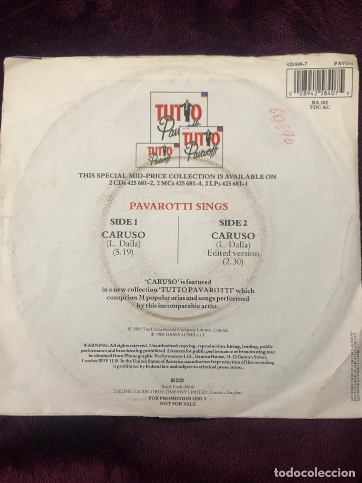 Discos de vinilo: Pavarotti - Foto 2