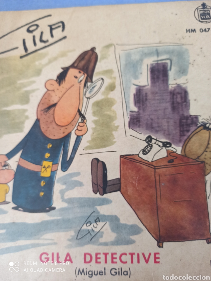 Vinyl records: HUMOR GILA-GILA DETECTIVE + GILA Y SU FAMILIA SINGLE 1959