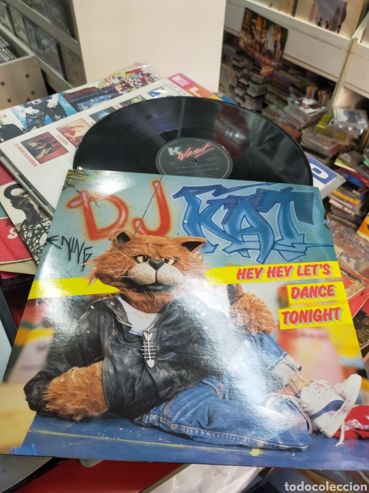 Discos de vinilo: D.j. Kat maxi hey,hey,lets dance tonight holanda 1988 - Foto 1