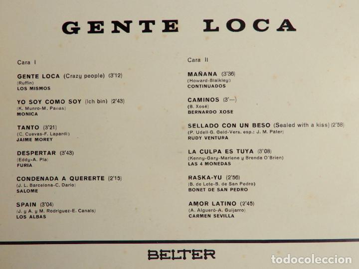 Discos de vinilo: GENTE LOCA - VV. AA. - LP VINILO BELTER - Foto 4