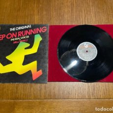Discos de vinilo: LP VINILO MAXI SINGLE THE ORIGINAL KEEP ON RUNNING THE REAL VOICES OF MILLI VANILLI 1990. Lote 320153833