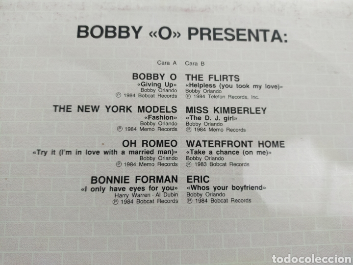 Discos de vinilo: Bobby o presenta... Lp Espa&ntilde;a 1985 - Foto 3