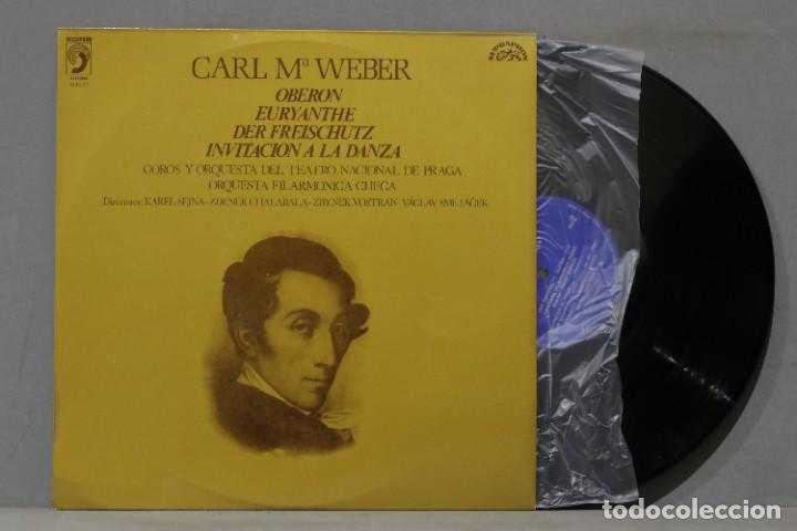 Discos de vinilo: LP. WEBER. OBERON. EURYANTHE INVITACION A LA DANZA - Foto 1