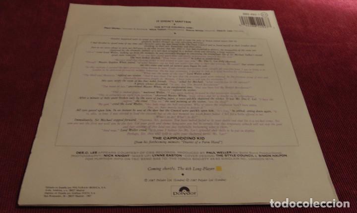 Discos de vinilo: The Style Council &ndash; It Didnt Matter - SINGLE 1987 - Foto 2