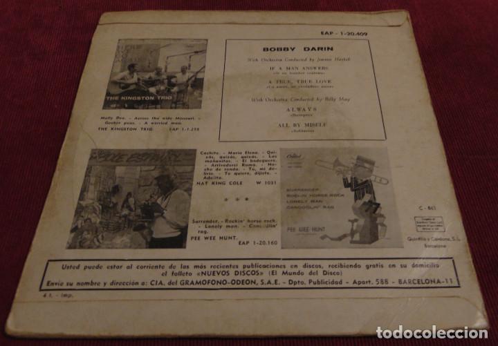 Discos de vinilo: Bobby Darin &ndash; If A Man Answers +3 - EP 1962 - Foto 2