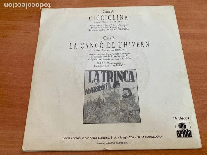 Discos de vinilo: LA TRINCA (CICCIOLINA) SINGLE 1987 (EPI24) - Foto 3
