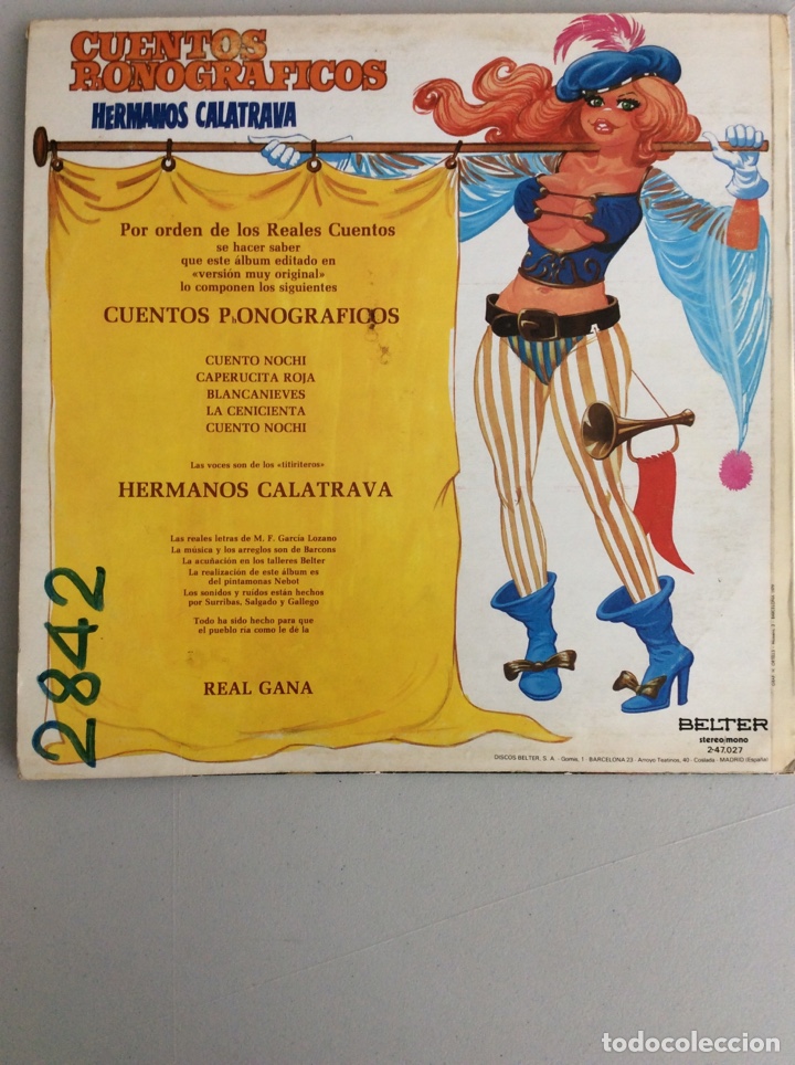 Discos de vinilo: Hermanos Calatrava. Cuentos Phonograficos. - Foto 2