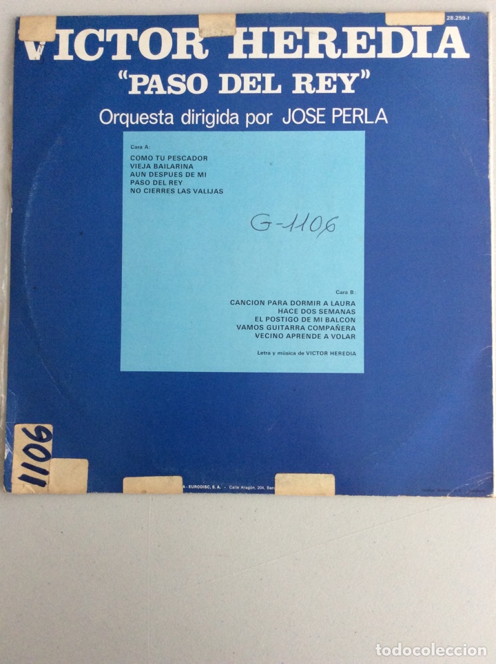 Discos de vinilo: Victor Heredia. Paso del Rey. - Foto 2