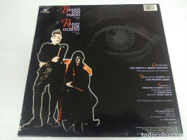 Discos de vinilo: OCULTO/BRAINS TOO TABOO/VINILO MAXI. - Foto 3