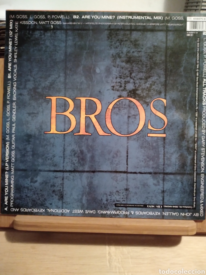 Discos de vinilo: BROS &rdquo;ARE YOU MINE&rdquo; ES.91 - Foto 2