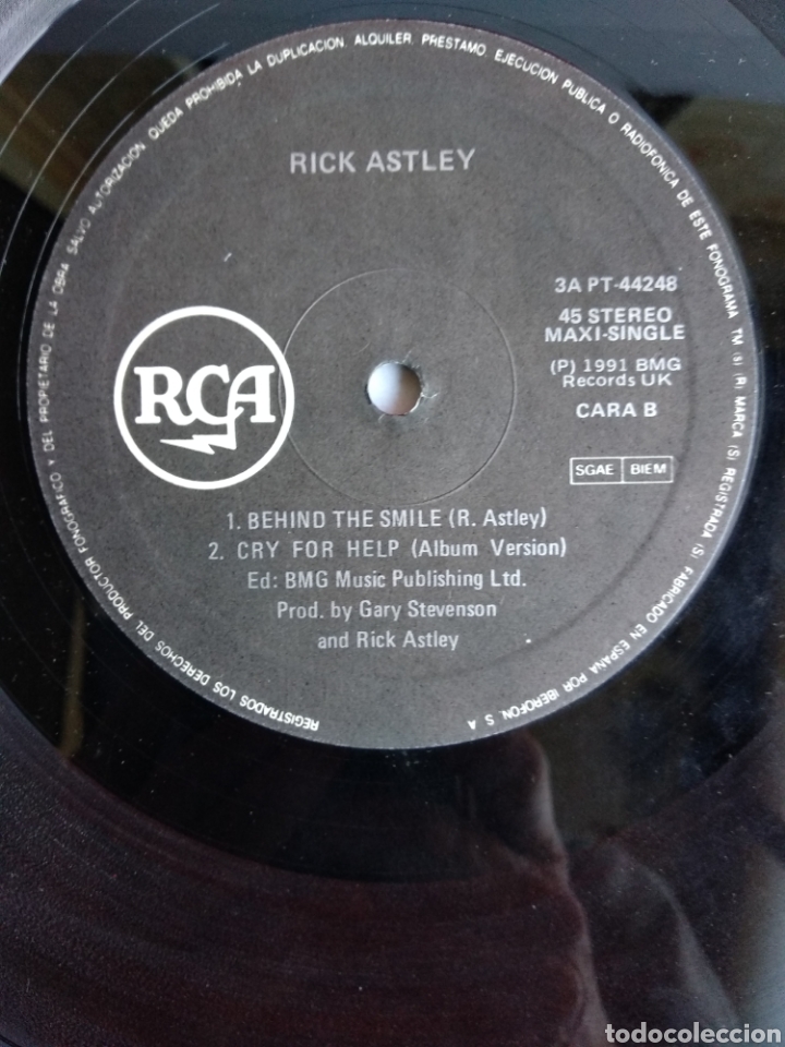 Discos de vinilo: *RICK ASTLEY, CRY FOR HELP, SPAIN, BMG, 1990 A2 - Foto 4