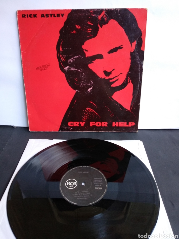 Discos de vinilo: *RICK ASTLEY, CRY FOR HELP, SPAIN, BMG, 1990 A2 - Foto 1