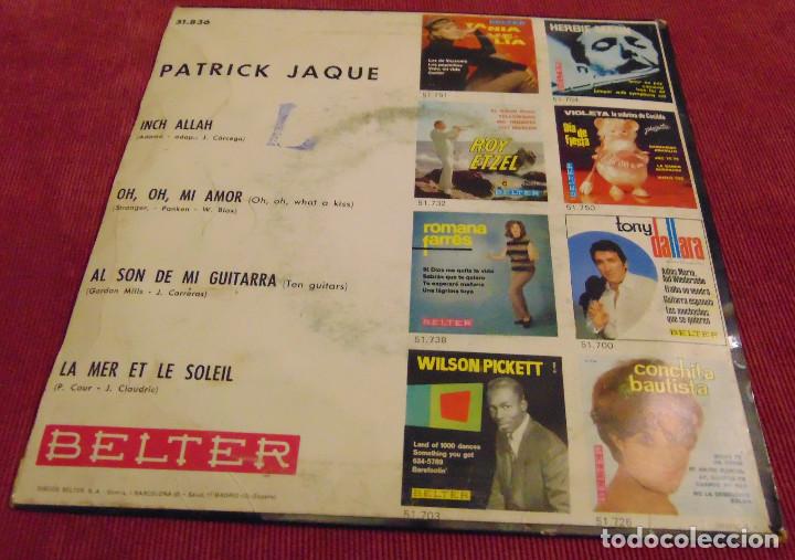 Discos de vinilo: Patrick Jaque &ndash; Inch Allah + 3 - EP BELTER 1967 - Foto 2