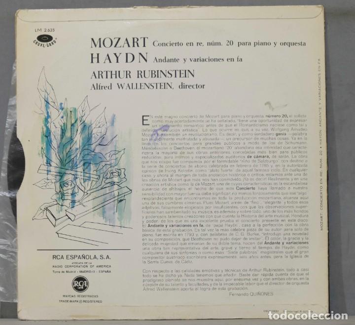 Discos de vinilo: LP. RUBINSTEIN. Mozart. Haynd - Foto 2