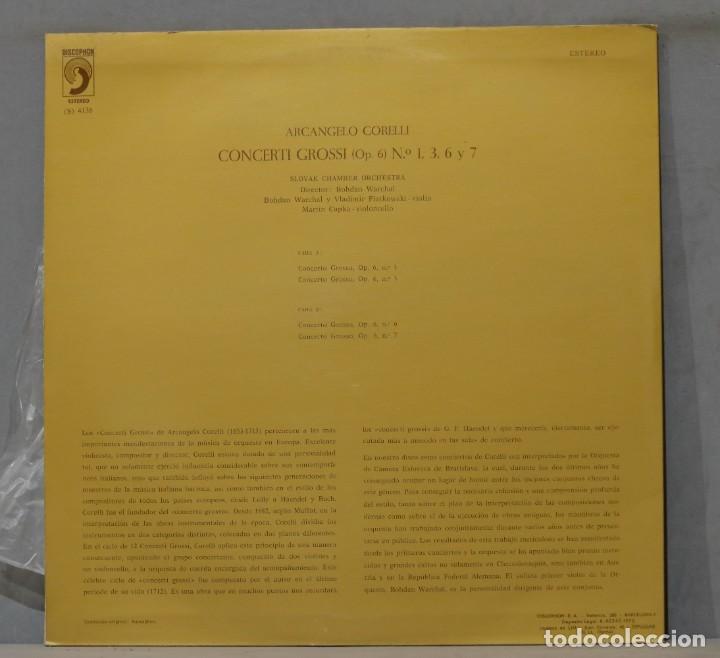Discos de vinilo: LP. CONCERTO GROSSI OP 6. 1 3 6 Y 7. CORELLI - Foto 2