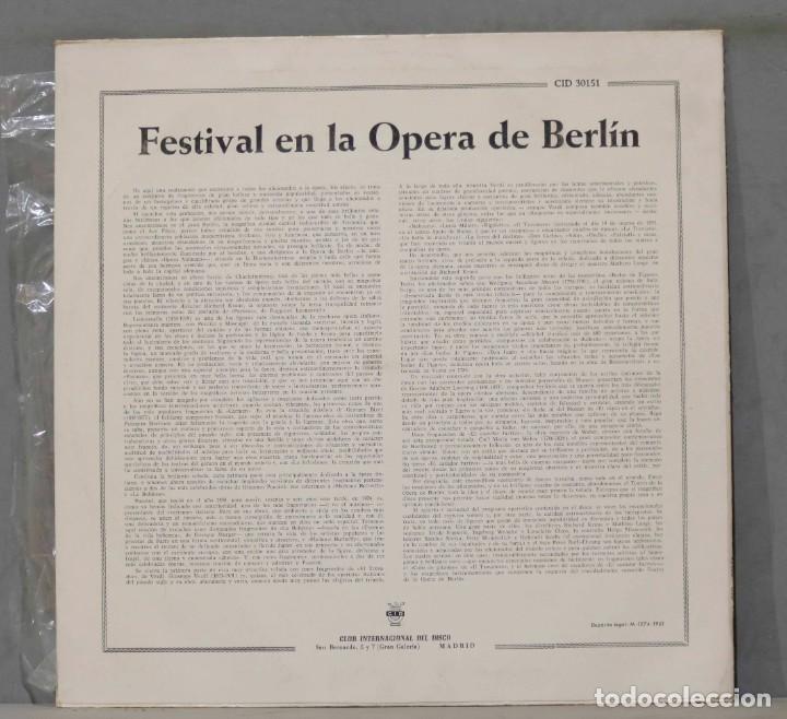 Discos de vinilo: LP. FESTIVAL DE LA OPERA EN BERLIN - Foto 2