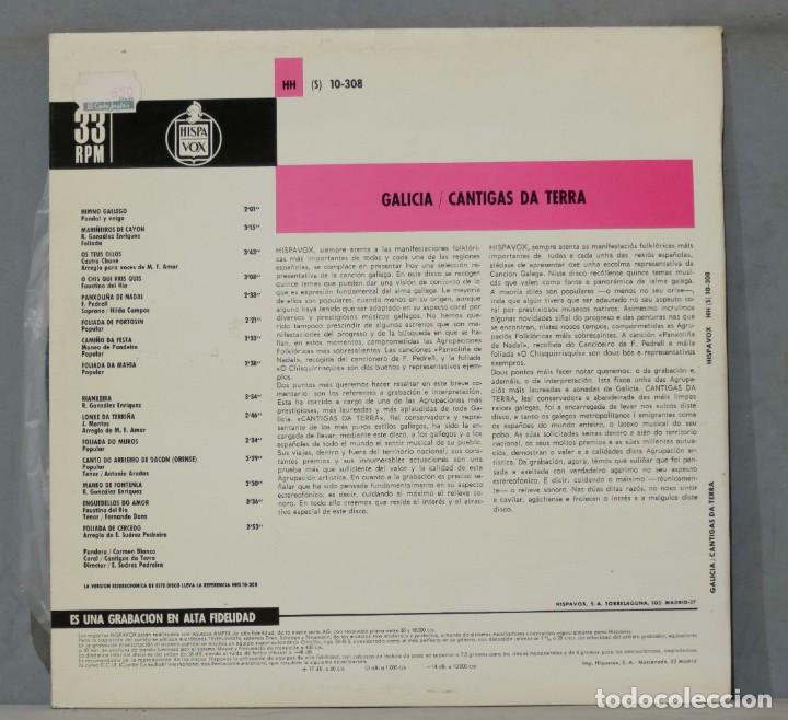 Discos de vinilo: LP. GALICIA. CANTIGAS DA TERRA - Foto 2