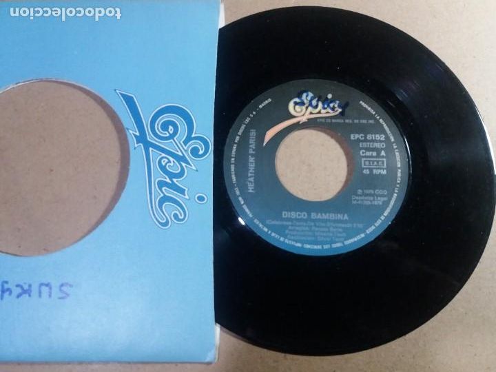 Discos de vinilo: HEATHER PARISI / DISCO BAMBINA / SINGLE 7 PULGADAS - Foto 1