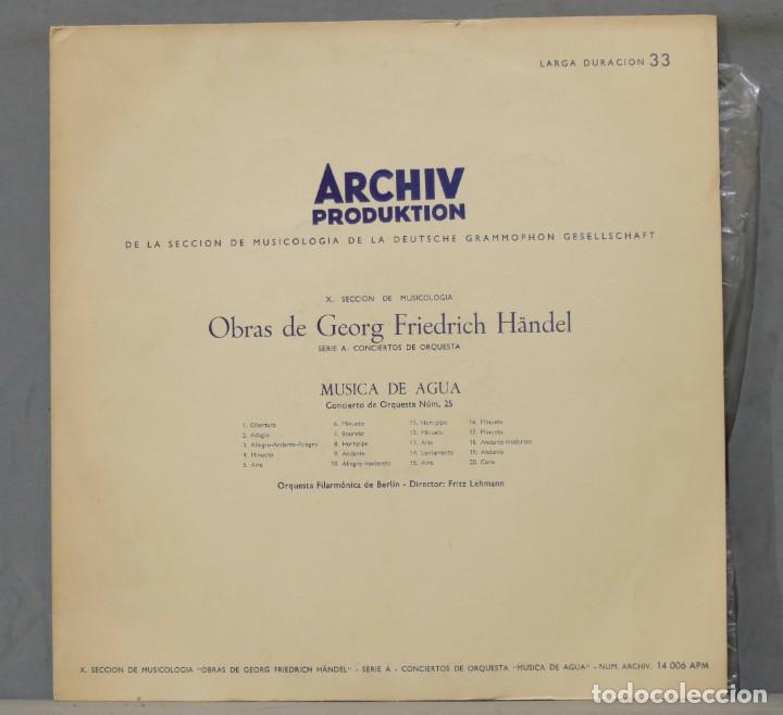 Discos de vinilo: LP. OBRAS HANDEL. CONCIERTOS DE ORQUESTA - Foto 1