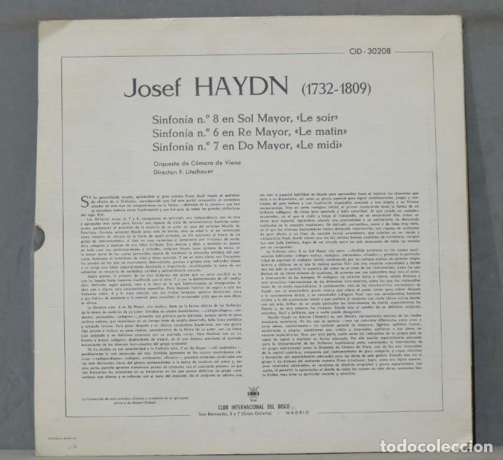 Discos de vinilo: LP. HAYDN. SINFONIA 8 7 6. LITSCHAUER - Foto 2
