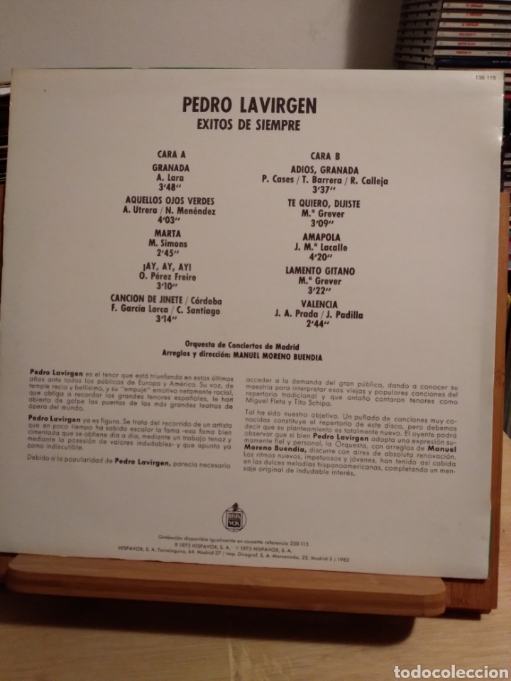 Discos de vinilo: PEDRO LAVIRGEN &rdquo;EXITOS DE SIEMPRE&rdquo; ES.83 - Foto 2