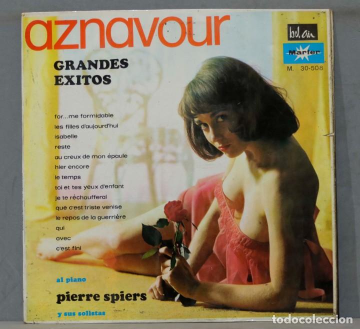 Discos de vinilo: LP. Aznavour. Grandes &eacute;xitos. Pierre Spiers - Foto 1