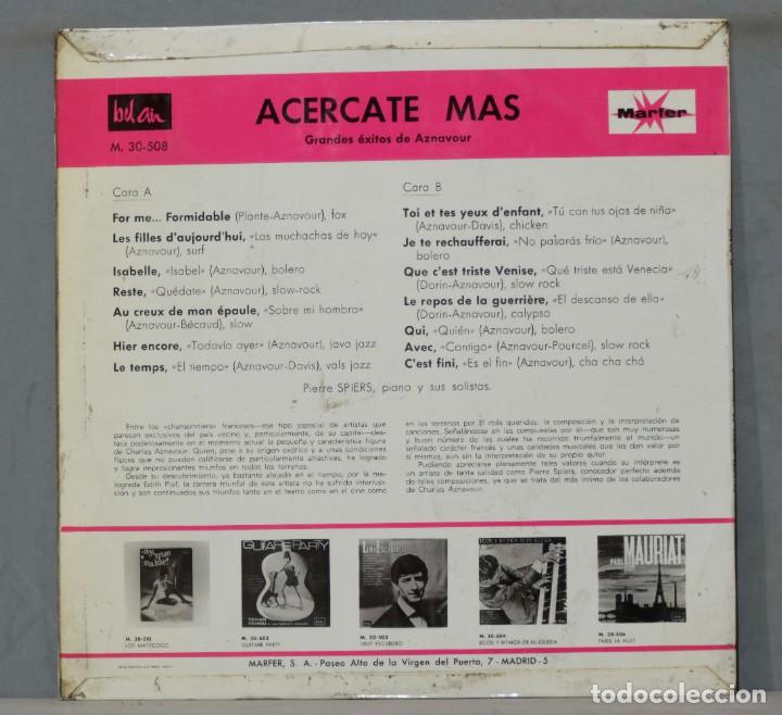 Discos de vinilo: LP. Aznavour. Grandes &eacute;xitos. Pierre Spiers - Foto 2