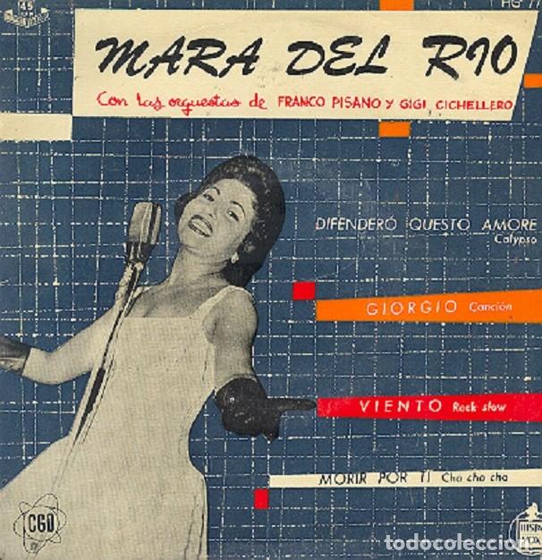 Dischi in vinile: Mara del R&iacute;o - Difender&oacute; questo amore; Giorgio; Morir por ti + 1 - HISPAVOX HG 77-01 - 1959