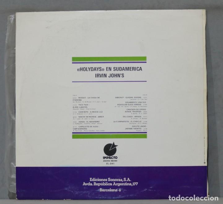 Discos de vinilo: LP. Irvin John&acute;s. &rdquo;Holydays&rdquo; En Sudam&eacute;rica - Foto 2