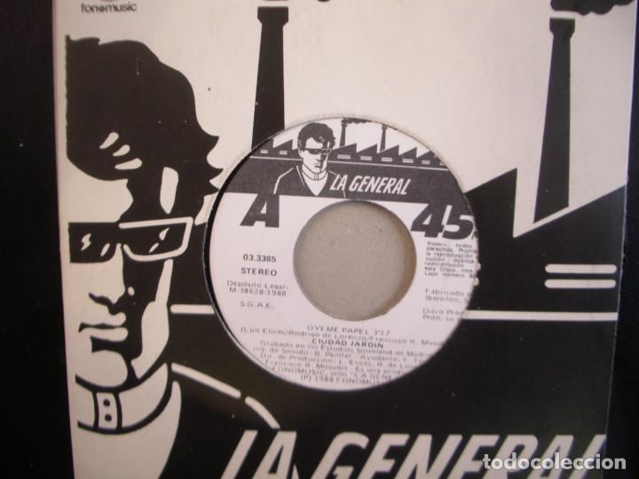 Disques de vinyle: CIUDAD JARD&Iacute;N- OYEME PAPEL. SINGLE PROMO.