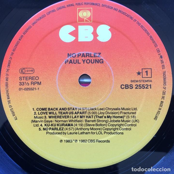 Discos de vinilo: Paul Young &lrm;&ndash; No Parlez , Holanda 1983 CBS - Foto 5