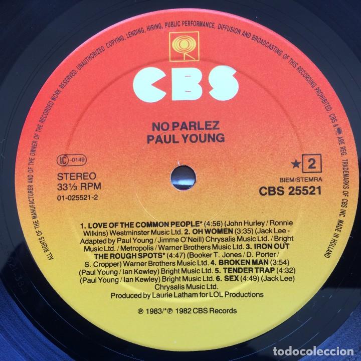 Discos de vinilo: Paul Young &lrm;&ndash; No Parlez , Holanda 1983 CBS - Foto 6