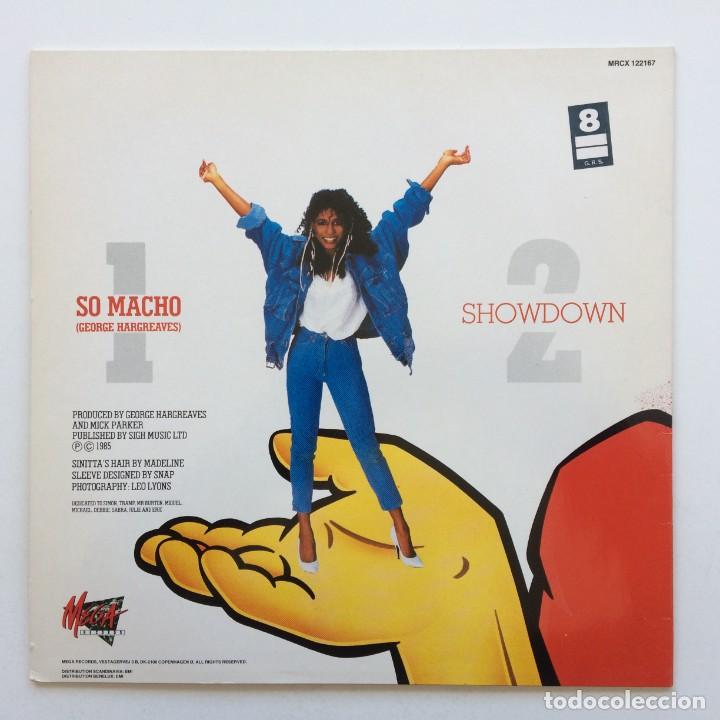 Discos de vinilo: Sinitta &lrm;&ndash; So Macho! / Showdown , Scandinavia 1986 Mega Records - Foto 2