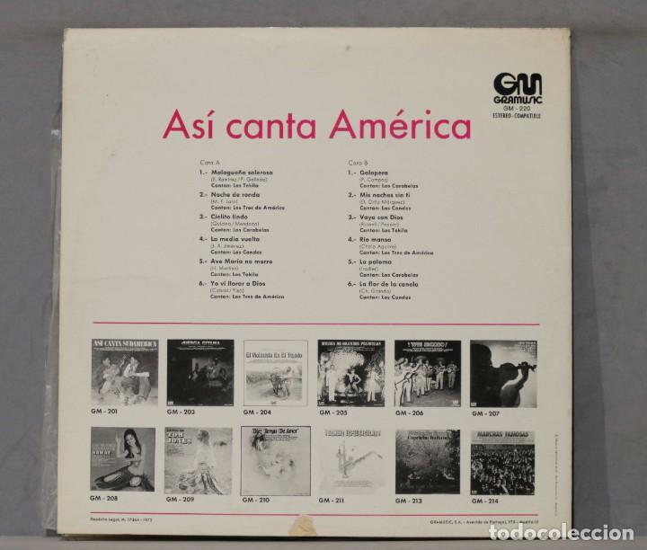 Discos de vinilo: LP. ASI CANTA AMERICA - Foto 2
