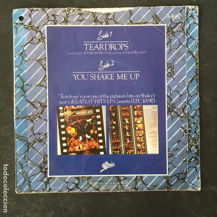 Discos de vinilo: VINILO SINGLE - SHAKIN STEVENS - TEARDROPS - A4882 EPIC 1984 - Foto 2