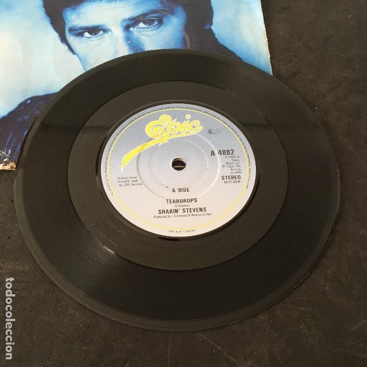 Discos de vinilo: VINILO SINGLE - SHAKIN STEVENS - TEARDROPS - A4882 EPIC 1984 - Foto 3
