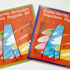 Discos de vinilo: 2 X 2LP: EUSKAL HERRIKO BERTSOLARI TXAPELKETA NAGUSIA 89 (ELKAR, 1990) - 2 LPS DOBLES - EUSKERA