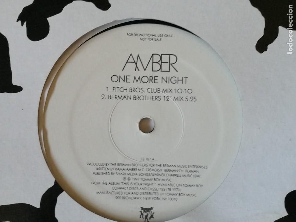 Discos de vinilo: Amber - One More Night - 1996 - Foto 2