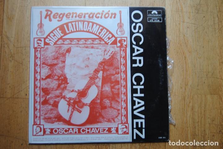 Disques de vinyle: Oscar Chavez. Regeneraci&oacute;n sigue latinoamerica. Polydor 1974. lp perfecto