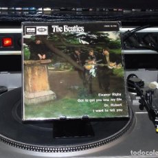 Discos de vinilo: THE BEATLES -- ELEANOR RIGBY & DR. ROBERT & I WANT TO TELL YOU + 1 LABEL AZUL FUERTE --NEAR MINT M. Lote 252146050