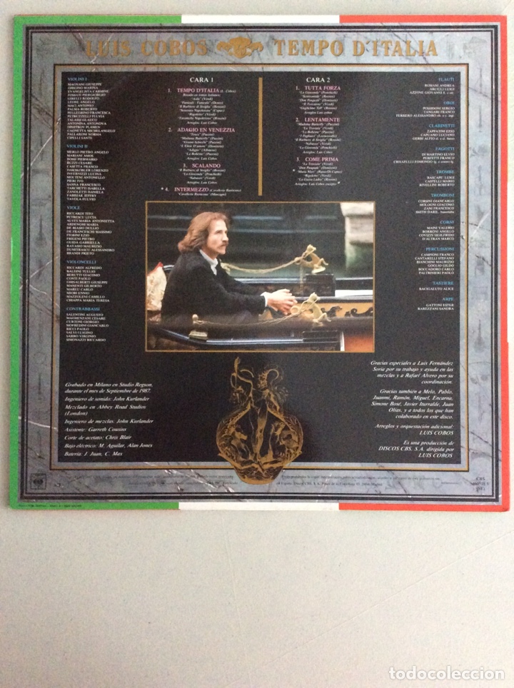 Discos de vinilo: Luis Cobos. Tempo d&rsquo;Italia. - Foto 2