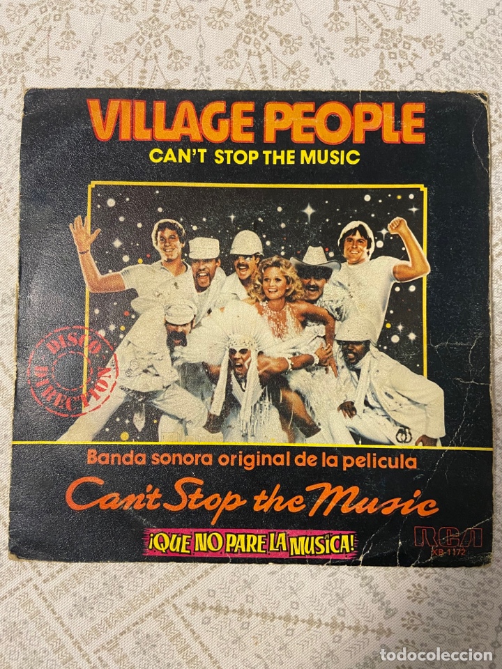 Dischi in vinile: VINILO SINGLE 7'' VILLAGE PEOPLE - CAN'T STOP THE MUSIC (QUE NO PARE LA MUSICA) - RCA 1980