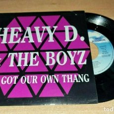 Discos de vinilo: HEAVY D & THE BOYZ WE GOT OUR OWN THANG SINGLE VINILO PROMO DEL AÑO 1989 MISMO TEMA. Lote 321569633