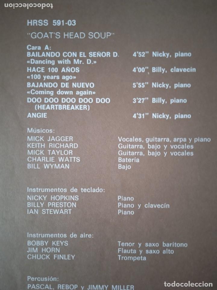 Discos de vinilo: ROLLING STONES GOAT&acute;S HEAD SOUP - Foto 3