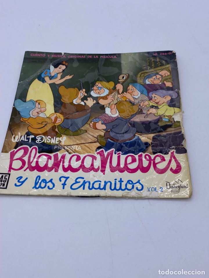 Discos de vinilo: Blancanieves y los 7 enan&iacute;tos single 1962 - Foto 2